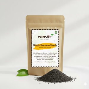 🌾Vamitv Black Sesame Seeds (Kaale Til) – 100% Pure & Natural | For Pooja & Havan Only (Not for Eating) | 250gm