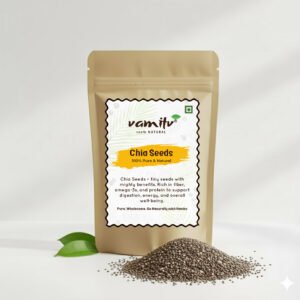 🌿 Vamitv Premium Chia Seeds – 100% Natural | Rich in Omega-3, Fiber & Protein | Superfood for Energy, Digestion & Weight Management
